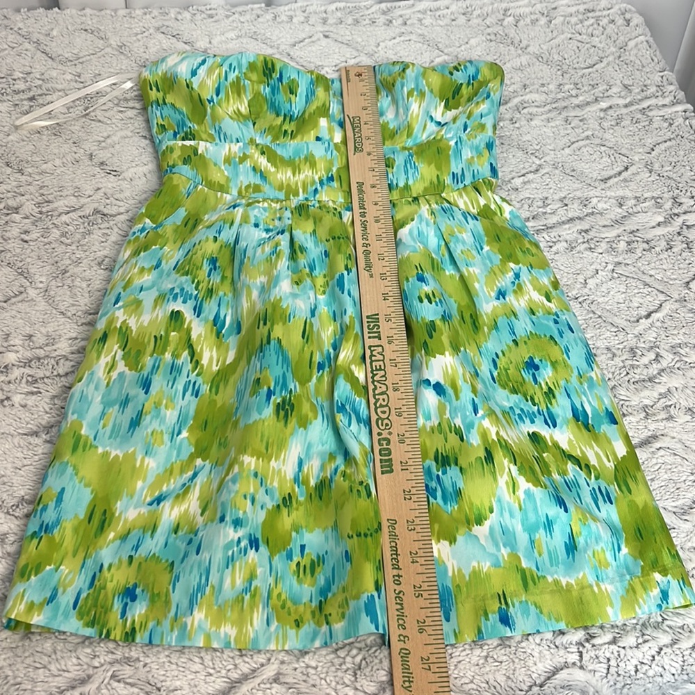 Walter by Walter Baker Strapless Dress Blue and Green Size Small - Picture 3 of 7